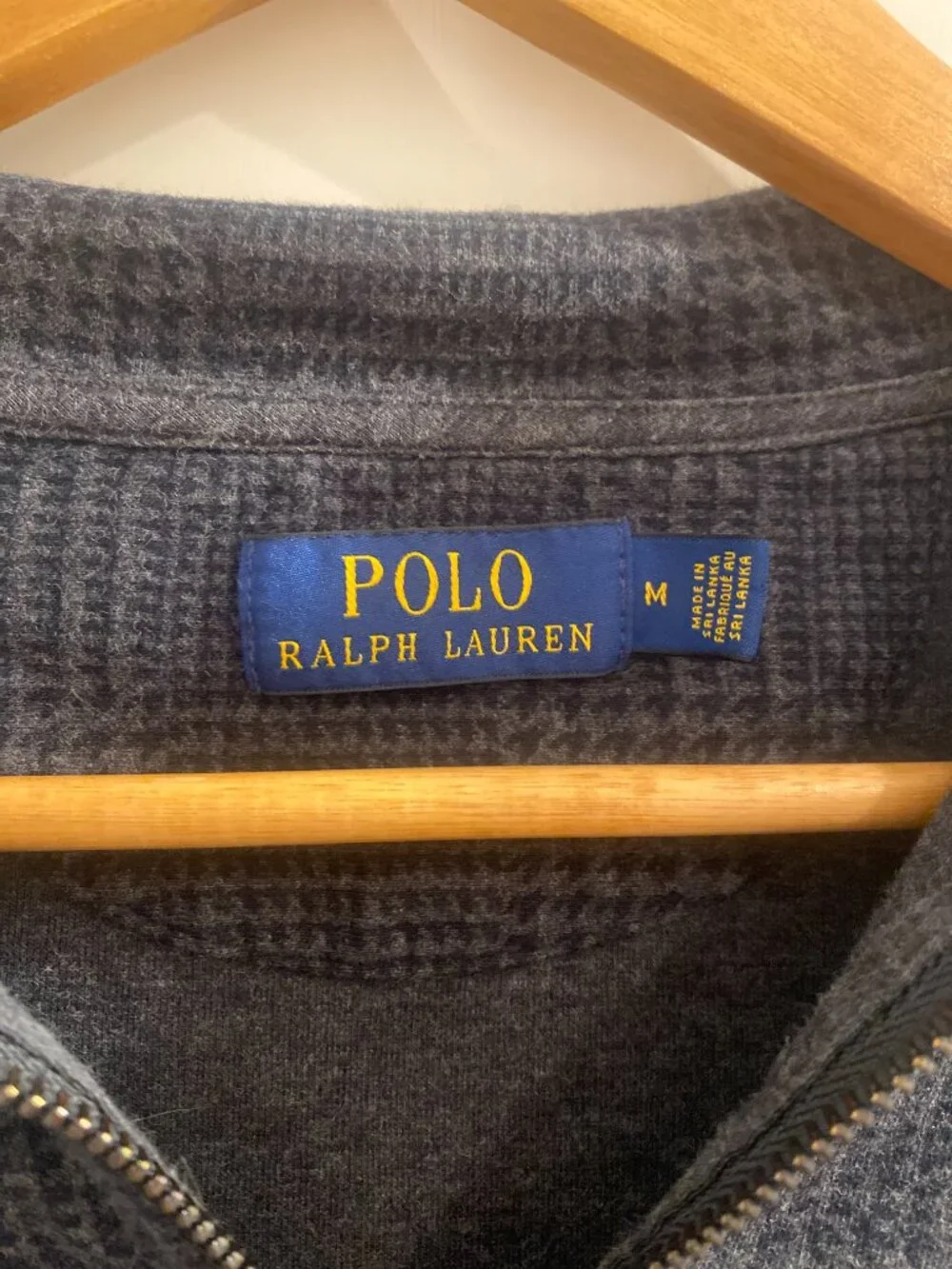 Polo Ralph Lauren Men’s Navy Plaid Quarter-Zip Pullover Size Medium